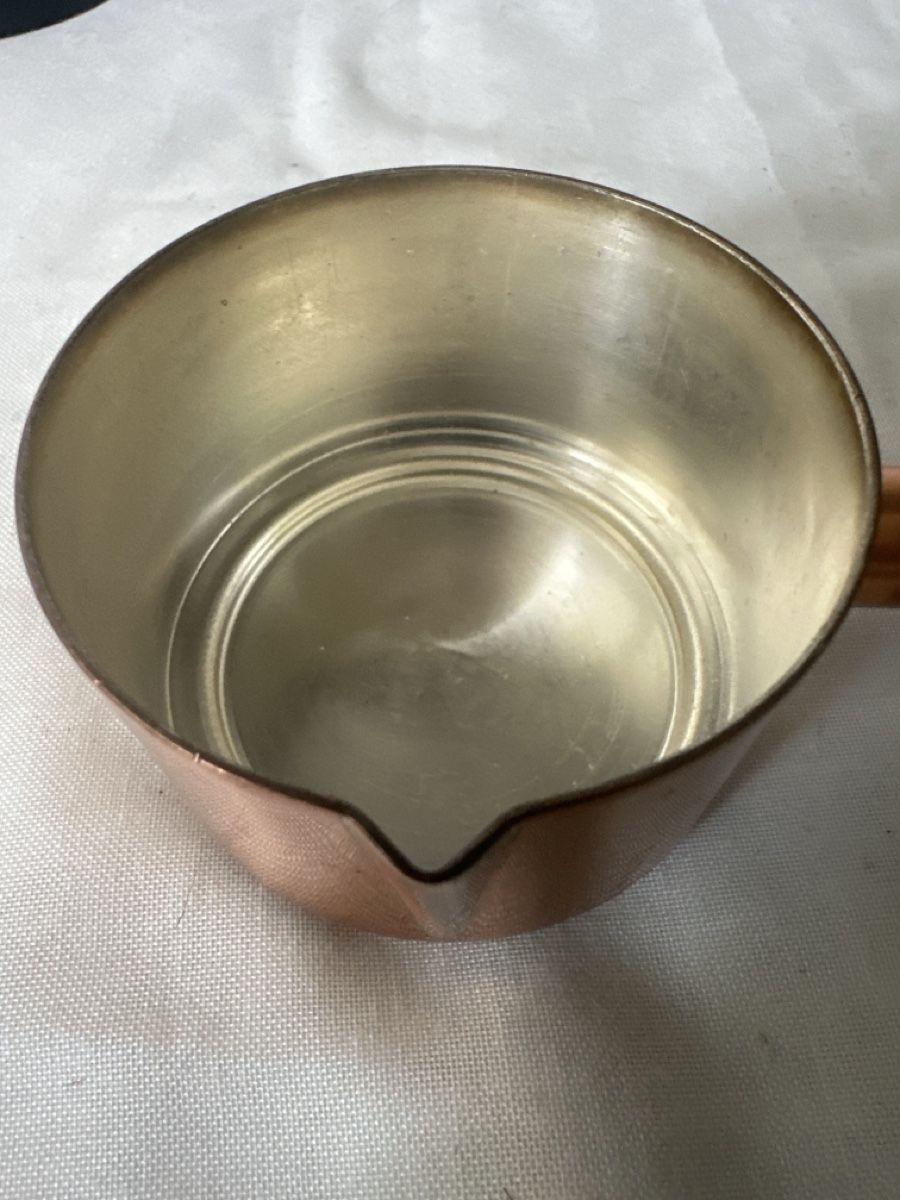 Sigg Pentole: Sigg Kupfer Saucen-Pfännchen  mit Rechaud  und Deckel – Usato da Zürich venduto da Chaeffeler 7