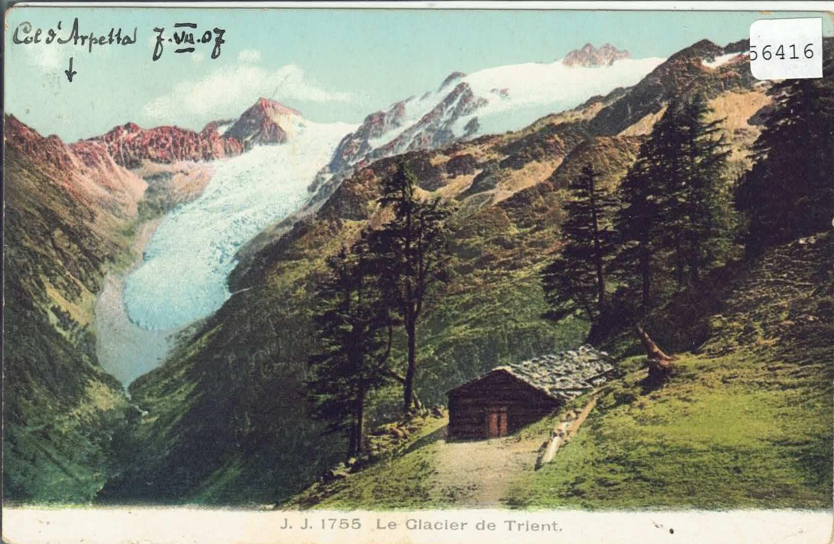 Ansichtskarten: Le Glacier de Trient - Litho – Gebraucht aus Ettingen von Kartenplanet