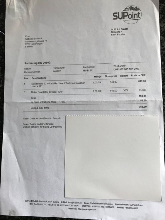 Stand up Paddle Hardboard Lani 10`6 Kaufen auf Ricardo