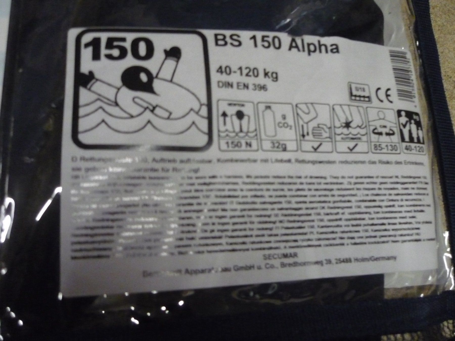 Giubbotti di salvataggio: 1x Rettungsweste Secumar BS 150 alpha Schwimmweste – Nuovo e nell'imballaggio originale da Beringen venduto da Flatretriever 2