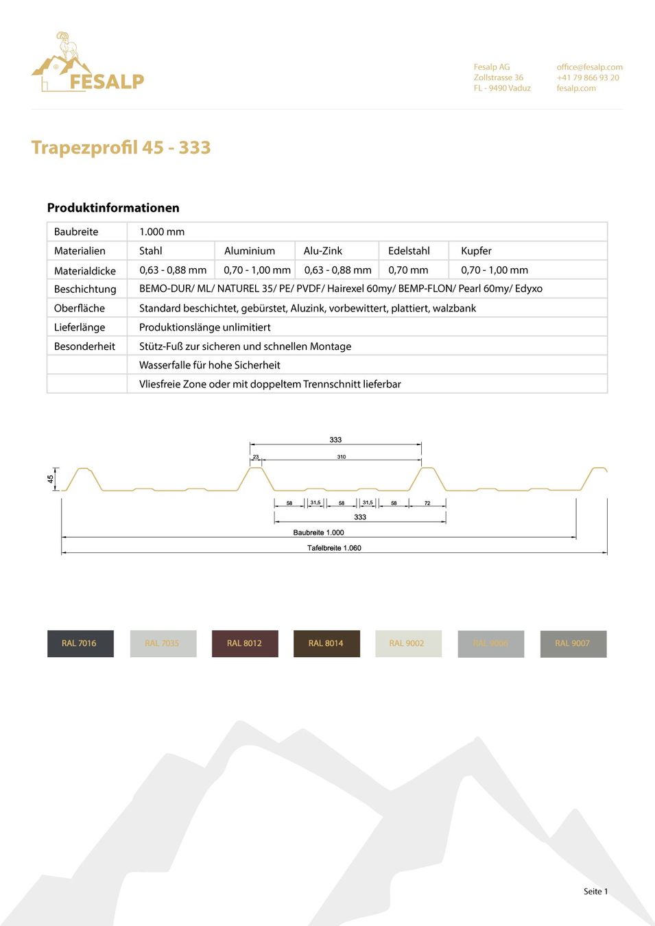 Altri materiali per l'edilizia: Trapezblech/ Holzabdeckung/ Scheunendach/Restposten – Nuovo e nell'imballaggio originale da Vaduz venduto da FESALP 3