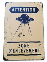 ATTENTION - UFO  - Blechschild  (neu, OVP)