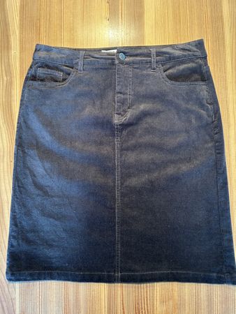 Dunkelbrauner Cordrock von Pulz Jeans, Grösse 38