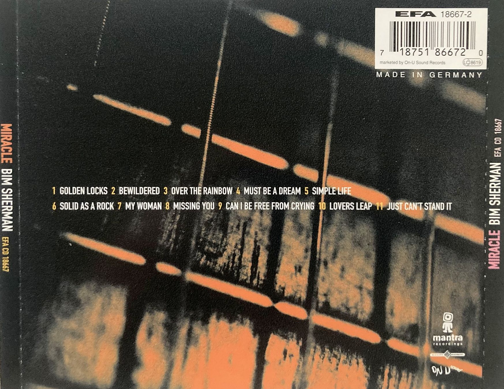 CD: BIM SHERMAN - MIRACLE (1 CD) – Usato da Bottens venduto da hotter-than-hell 1