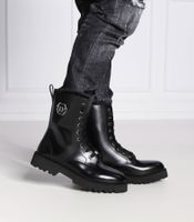 Philipp Plein Stiefel schwarz Leder Grösse 42.5 - 43 neu