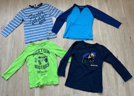 7 Langarmshirts Gr. 128