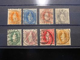 1900 - 1903 / Stehende Helvetia / Nr: 66E - 75E / Gestempelt
