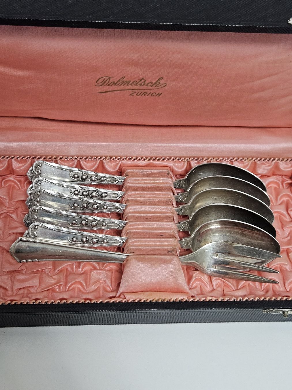 Bestecksets: Antikes Silber 800 Dessert-Besteck Set  – Gebraucht aus Schlieren von Bestleo