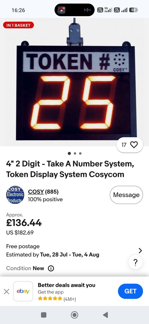 Insegne: Zahlenanzeigetafel, Token Display, Take a number system – Usato da Zürich venduto da fku_jbs9 4