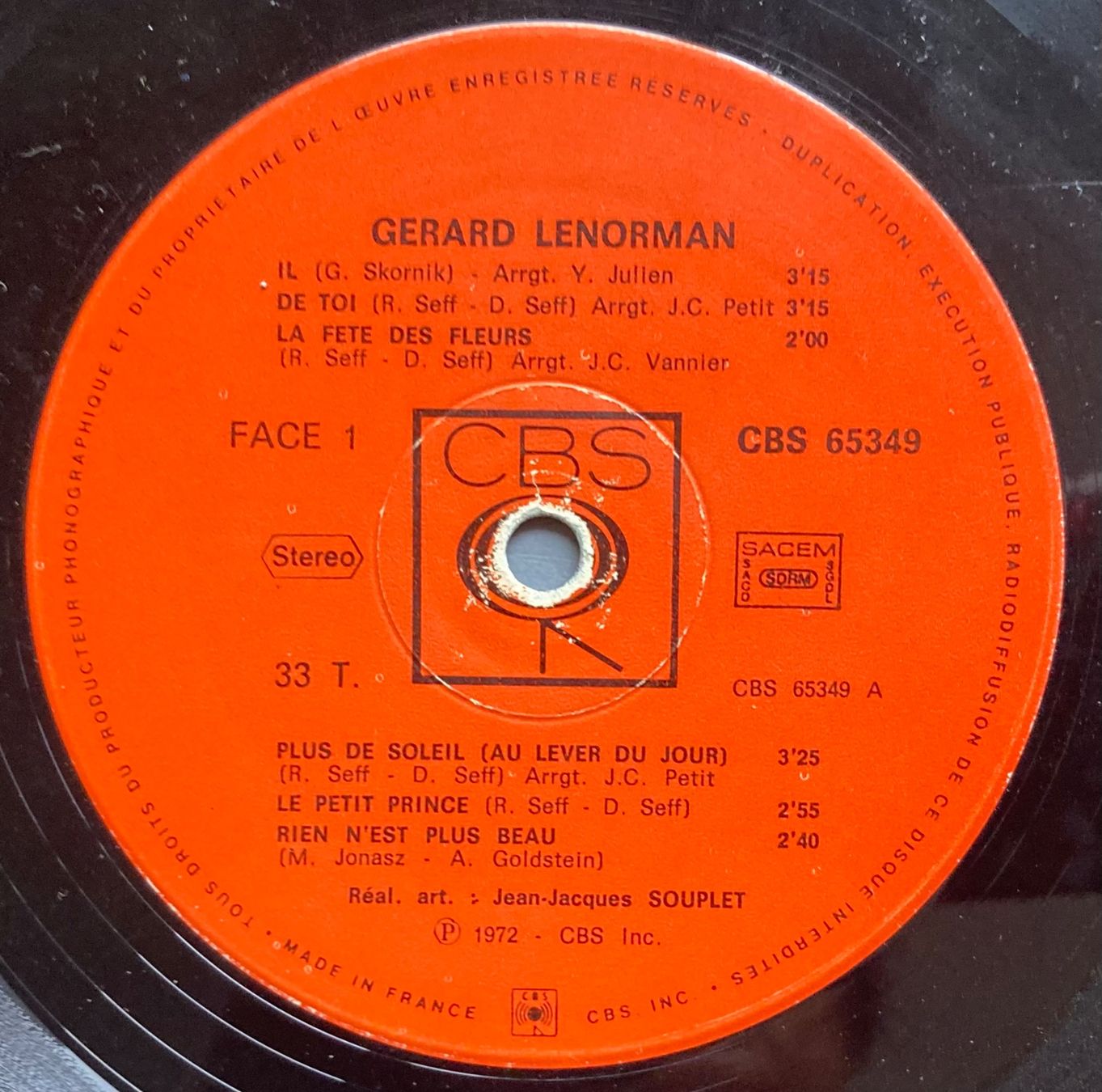 Dischi in vinile: GERARD LENORMAN - LES MATINS D'HIVER – Usato da Poliez-Pittet venduto da Newtown-Records 2