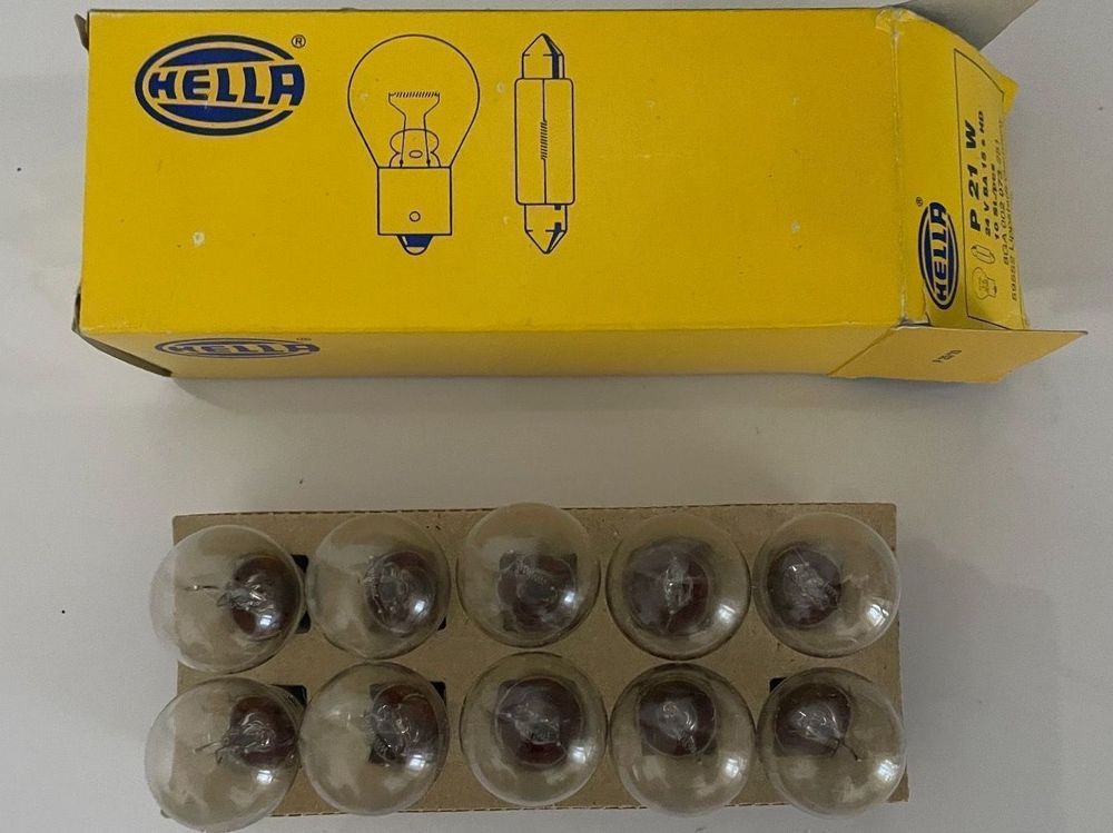 10x Ampoules HELLA P21W 24V HD HEAVY DUTY BA15s (Neu und ...