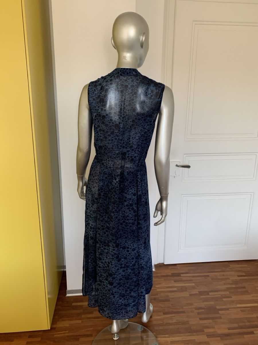 Akris Vestiti: AKRIS: Herrlich leichtes, langes Kleid, blau gemustert, 38 – Nuovo (secondo la descrizione) da Luzern venduto da paulablue 3