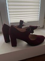 Süsse Mary Jane Schuhe, Weinrot, Grösse 40, Herbst-Look!