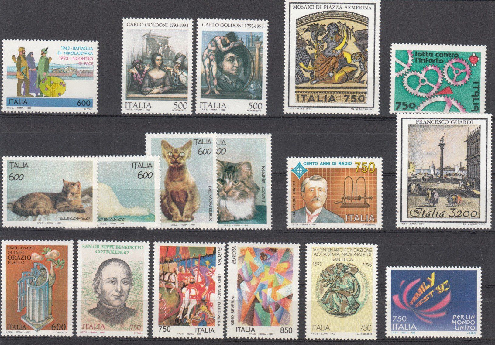 Tous les timbres: Italien 1993 postfrisch – D'occasion à Bürglen TG par StampGraf 2