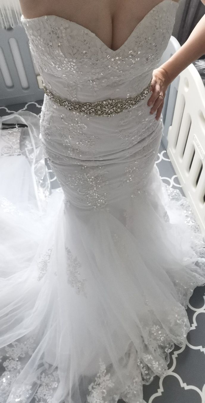 Vestiti: Hochzeitskleid + Schleppe  + accessoires gratis – Usato da Kerzers venduto da dri_j6pn 6