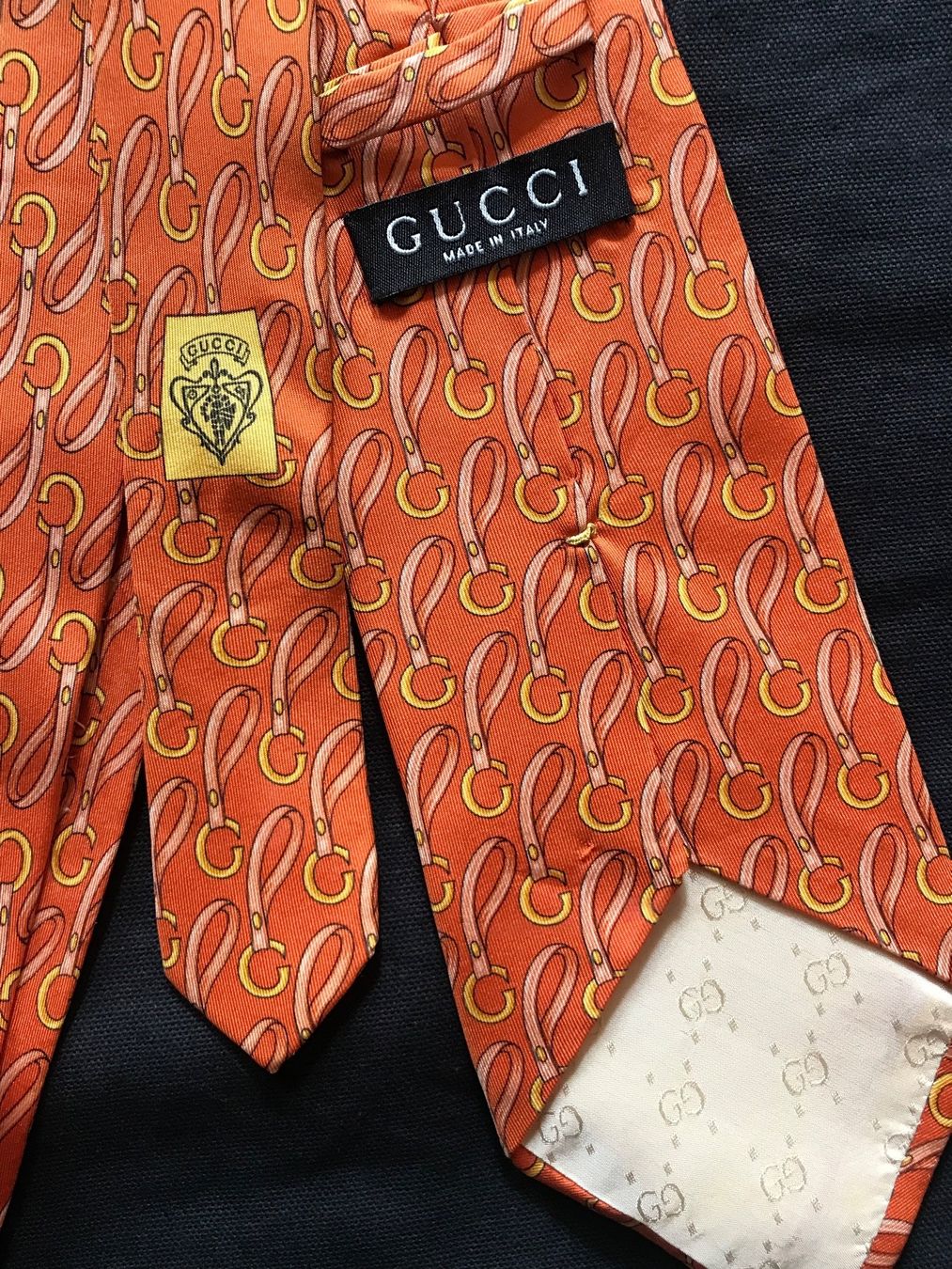Gucci Cravatte: Cravate GUCCI, 100% soie, orange – Nuovo (secondo la descrizione) da Morges venduto da sandy069 2