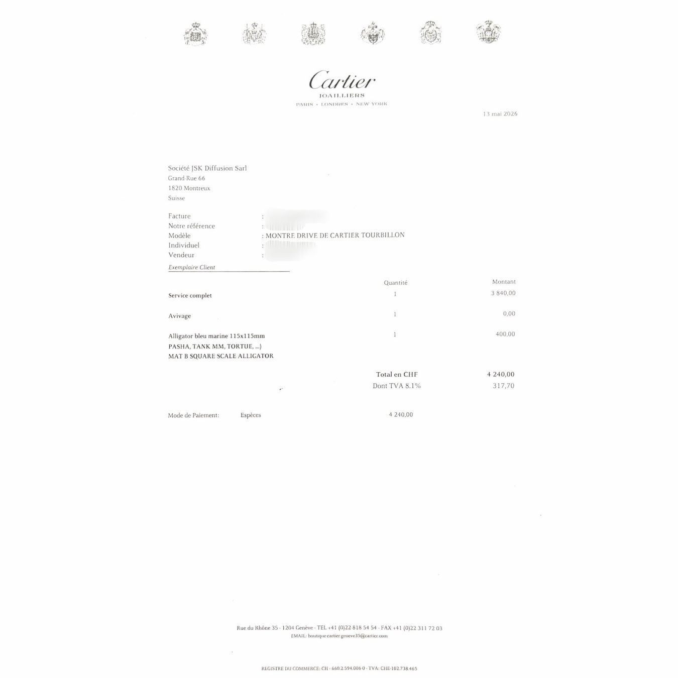 Cartier Orologi: Cartier Drive Flying Tourbillon – Nuovo (secondo la descrizione) da Montreux venduto da CashPay_Montreux 9