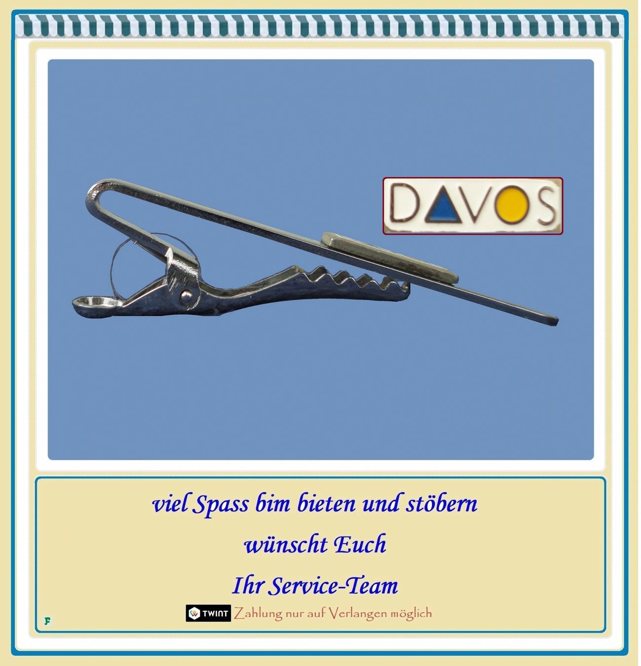Placchette & Badge: „DAVOS” • Krawattennadel – Nuovo (secondo la descrizione) da Münchwilen TG venduto da FLOHMIFLITZER 3