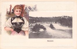 Neuhausen SH // ca. 1900 Prägekarte Rheinfall