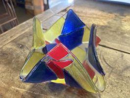 Spannendes Glasobjekt Schale signiert