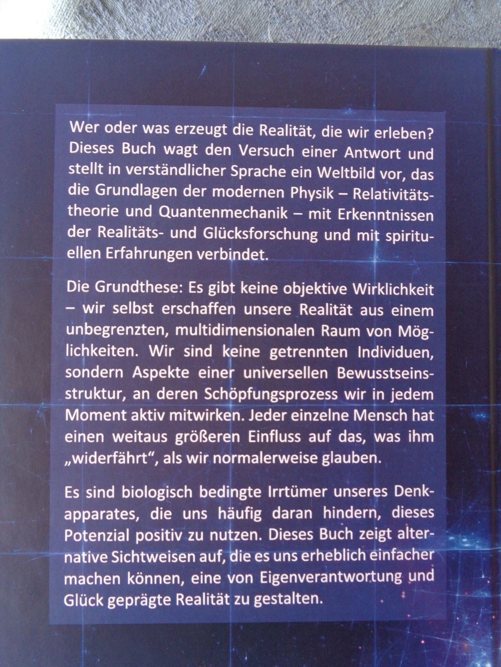 Libri: Die Entstehung der Realität. Jörg Starkmuth – Usato da Wiesendangen venduto da Gullfoss 1