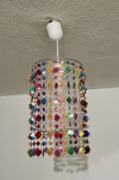 Bunte Hängelampe mit Perlen Deko Lampe