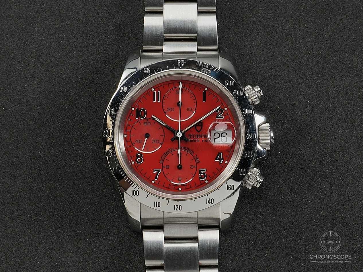Tudor Orologi: Tudor Prince Date Chronograph with rare red dial, Ref. 79280 – Usato da Luzern venduto da ChronoScope6004
