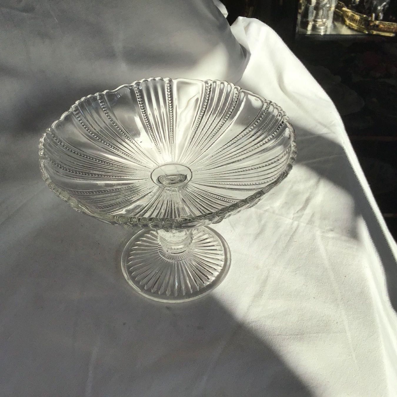 Bicchieri: Antike Glas Fussschale – Usato da St. Gallen venduto da Goldlilly 2