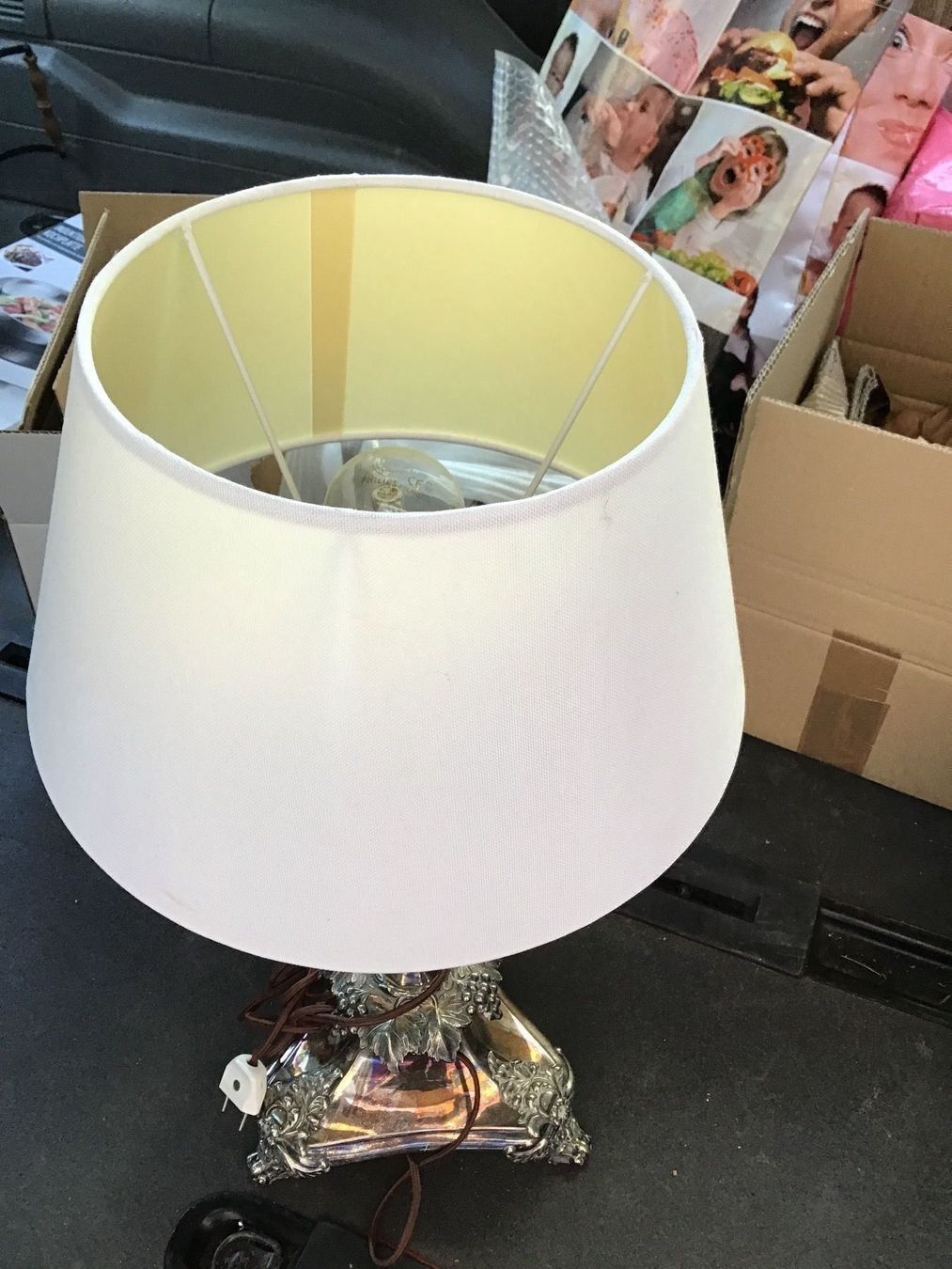 Lampade: Versilberte Tischlampe – Usato da St. Gallen venduto da Goldlilly 2