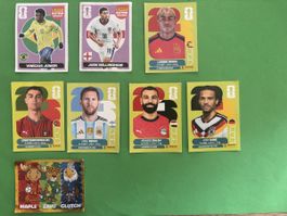 Panini 2 Extra Sticker + 5 Sticker von Fussball Stars