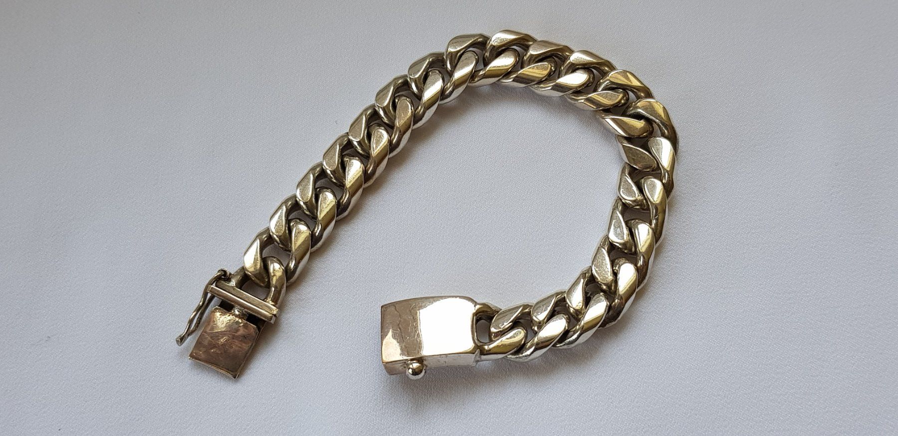 Bracciali & Braccialetti: Panzerarmband 925er Silber massiv – Nuovo (secondo la descrizione) da Dällikon venduto da Toyfan 1