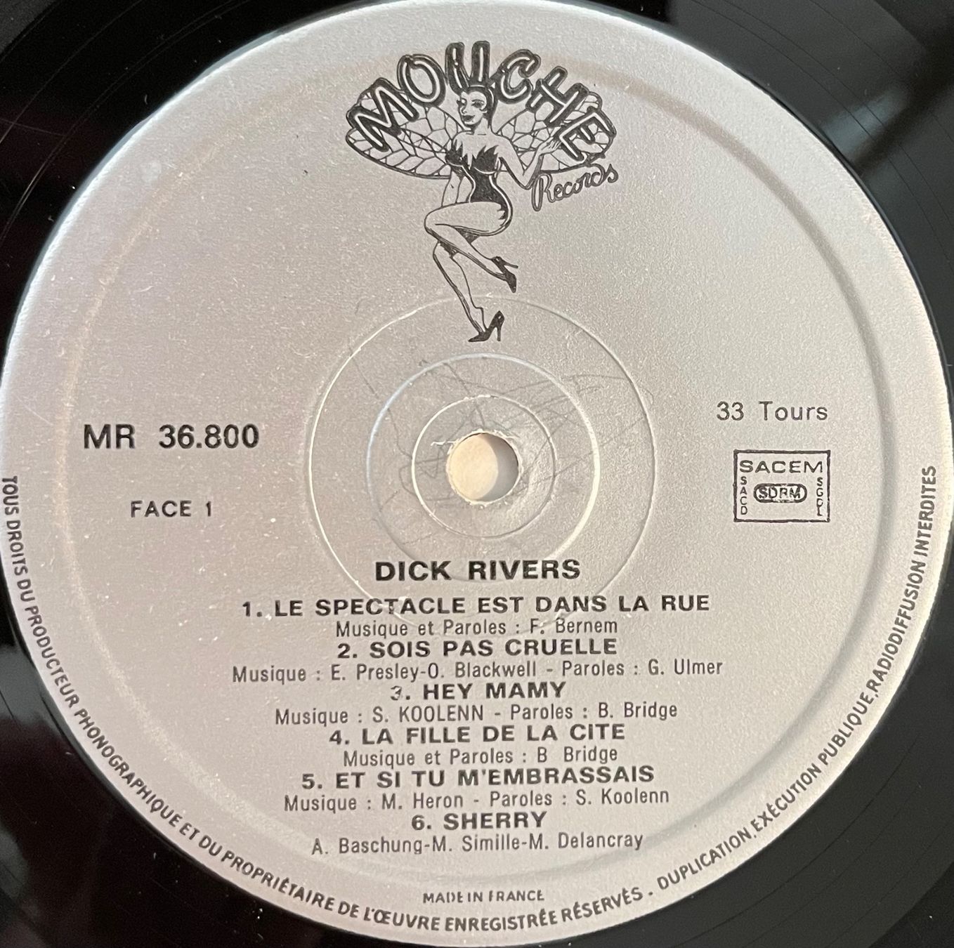 Vinyles: DICK RIVERS - ROCK & ROLL STAR - 33 Tours – D'occasion à Bussigny par vinyl-pas-cher 3