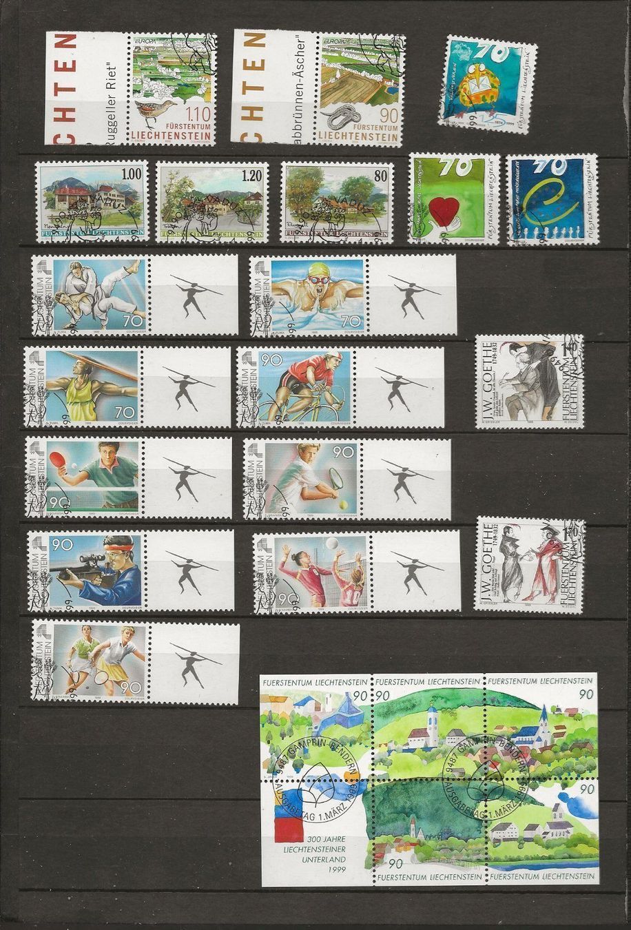 Tutti i francobolli: FL FDC Année 1999 ** – Nuovo (secondo la descrizione) da Sion venduto da PierreP01