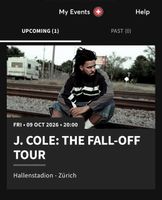 *VIP* J. Cole Ticket The Fall-Off Tour Zurich Stehplatz