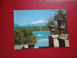 AK Geneve mit Schiff vom Park aus mit Mont Blanc