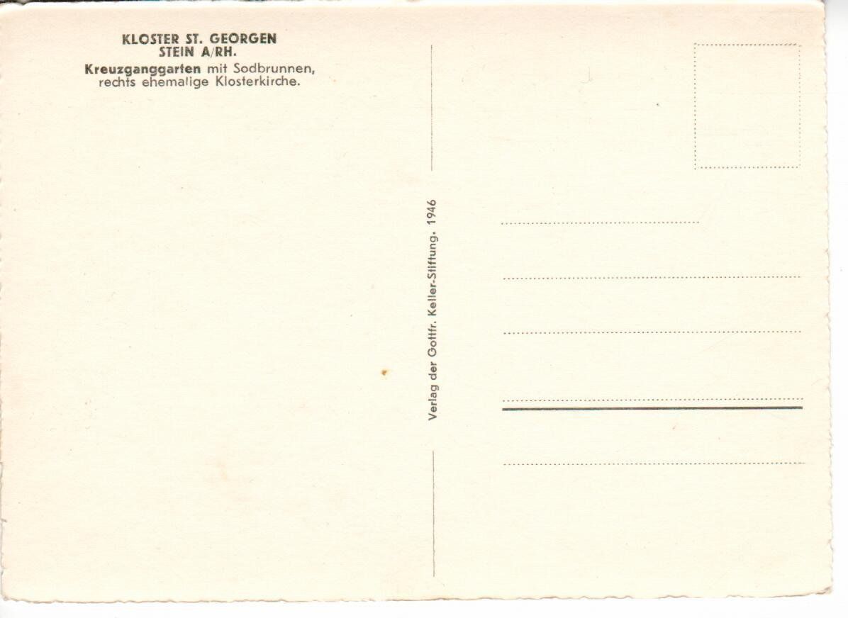 Cartoline postali: Kloster St. Georgen Stein am Rhein – Usato da Wolhusen venduto da Curver9 1