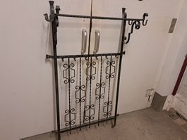 Garderobe Schmiedeeisen Vintage mit Kleiderhaken und Ablage