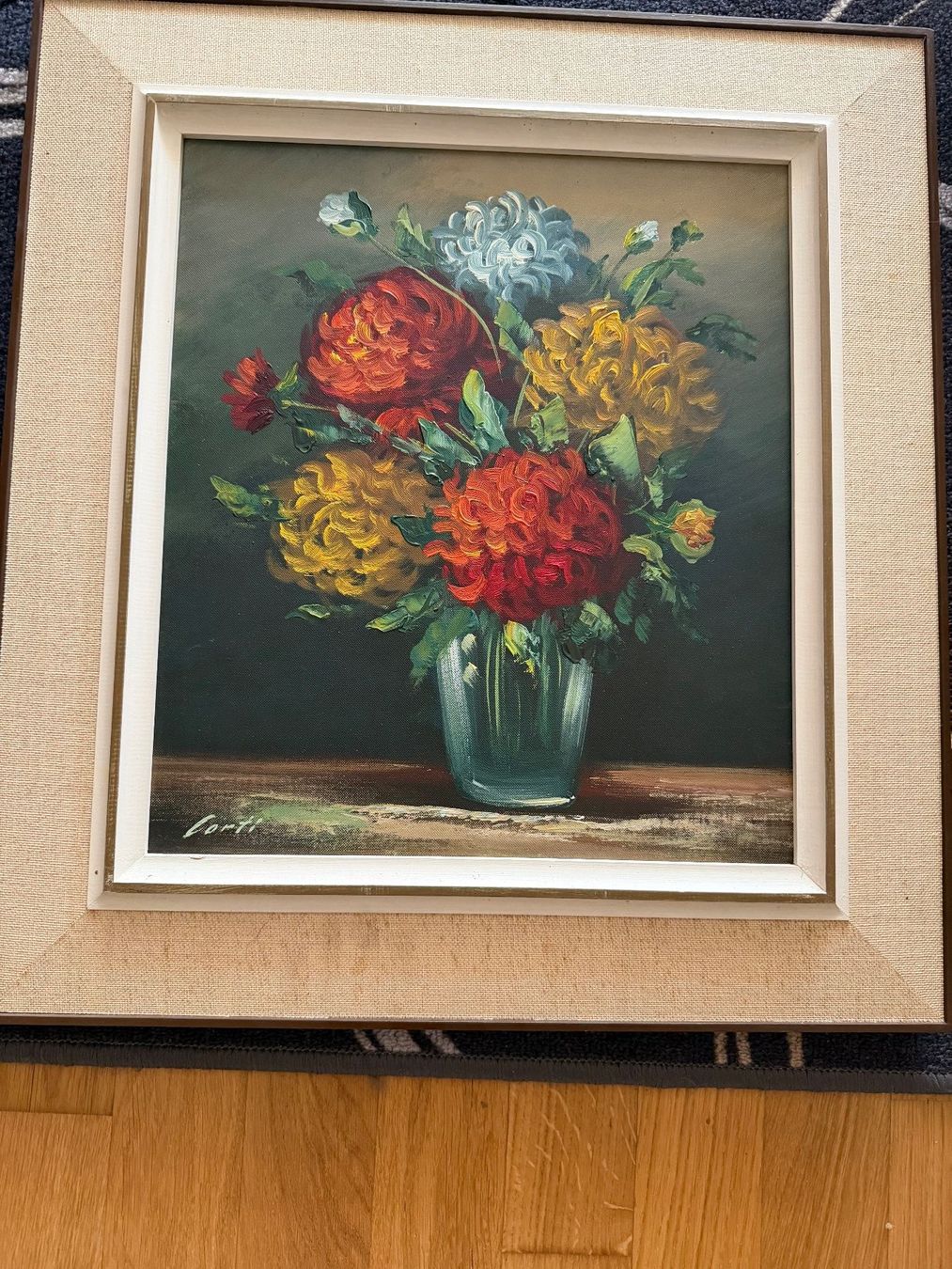 Gemälde: Blumen in Vase Corti – Gebraucht aus Ossingen von kimpossibel