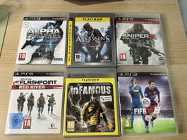 Infamous, Assassin’s Creed, Sniper 2 ++ (PlayStation 3, PS3)