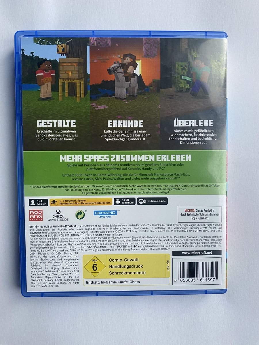 Sony Jeux: 🎮 Minecraft – PS5 – Neuf (Voir description) à Vionnaz par reg_6gx9 1
