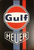 Gulf Tag Heuer Blechschild Sign Kultmarke 80er 90er Formel 1