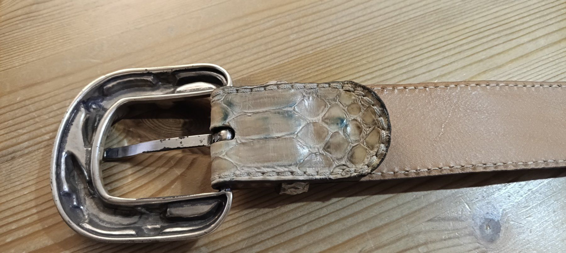 Cinture: REPTIL'S HOUSE GÜRTEL ECHT PYTHONLEDER LÄNGE 85 CM – Usato da Embrach venduto da nau_bj7j 3