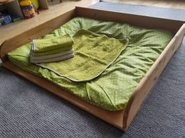 Vollholz Wickeltischaufsatz passend für IKEA Hemnes Kommode
