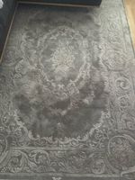 Tappeto floreale effetto rilievo grigio dimensioni 240x340 c