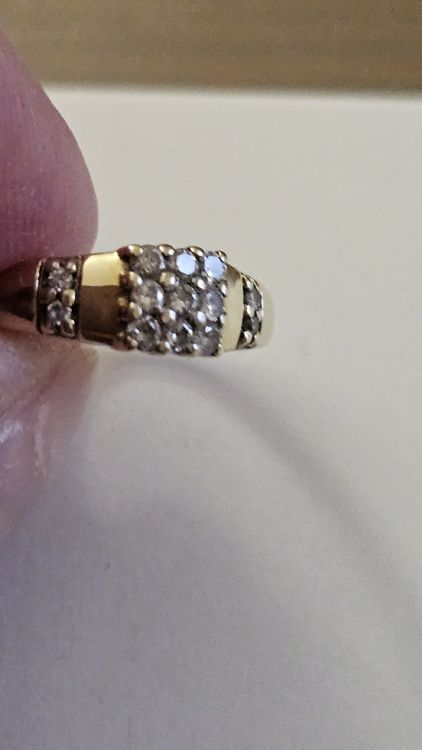 Bague Argent Massif 925 Rhodié Avec Pavé De Diamants Cz – Taille 52, 2.76-3 Carats