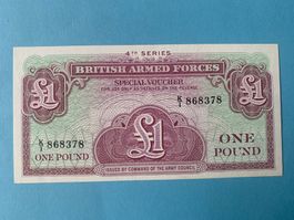 BRITISH ARMED FORCES - Special Voucher 1 Pound N.D. (1962)