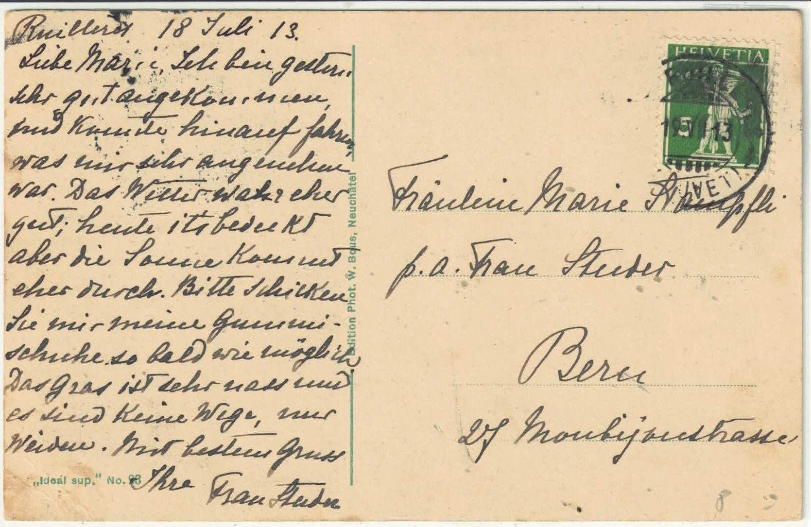Cartoline postali: Couvet - La Poste - animee - coloriert – Usato da Ettingen venduto da Kartenplanet 1
