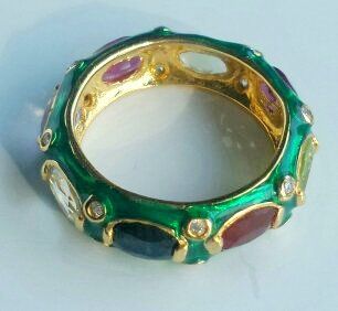 Ringe: Ring Damen goldfarben blau emailliert Grösse 54 – Neu (gemäss Beschreibung) aus Zürich von benedikt12