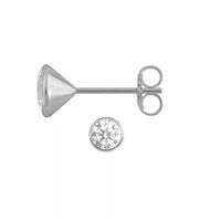 Kelchstecker rund 5mm Silber 925 mit Zirkonias