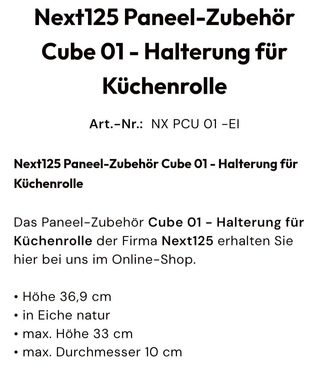 Altro per la casa: Küchenrole Halter Next 125 NEU – Nuovo (secondo la descrizione) da Madetswil venduto da triforuz 5